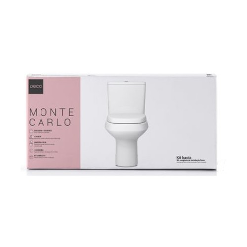 Kit Completo Deca Bacia com Caixa Acoplada Monte Carlo Branco