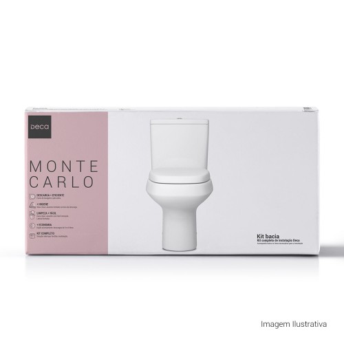 Kit Completo Deca Bacia com Caixa Acoplada Monte Carlo Branco