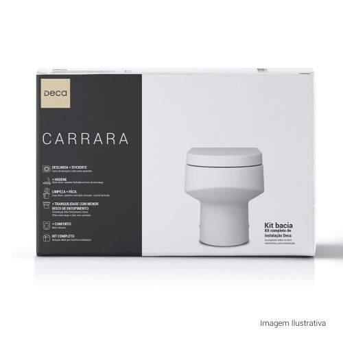 Kit Completo Deca Bacia Convencional Carrara Branco