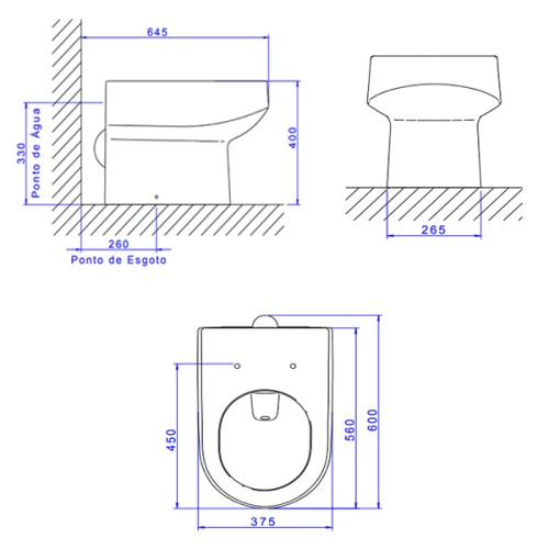 Kit Completo Deca Bacia Convencional Carrara Branco