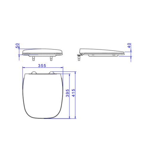 Assento Deca em Plástico Slow Close para Bacias Flex Branco