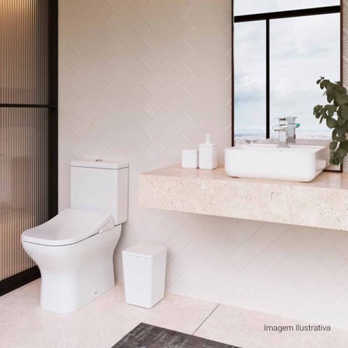Cuba de Apoio Deca com Mesa Quadrada 40cm Slim Branco