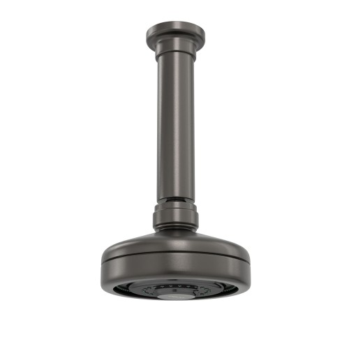 Chuveiro com Tubo de Teto Acqua Plus Dark Antracite