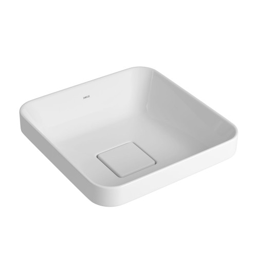 Cuba de Sobrepor Quadrada Deca 30x30cm Branco Slim