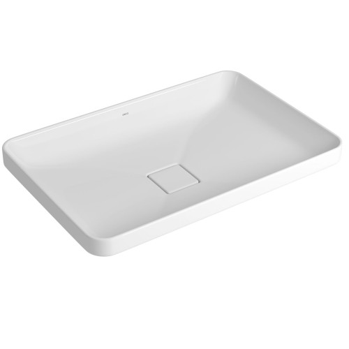 Cuba de Sobrepor Retangular Deca 40x60cm Branco Slim