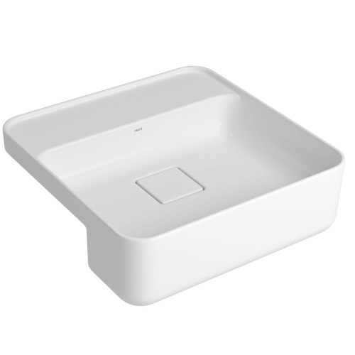 Cuba de Semiencaixe Deca com Mesa Quadrada 40cm Branco