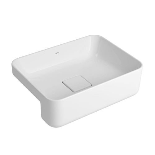 Cuba de Semi Encaixe Retangular Deca 30x40cm Branco Slim
