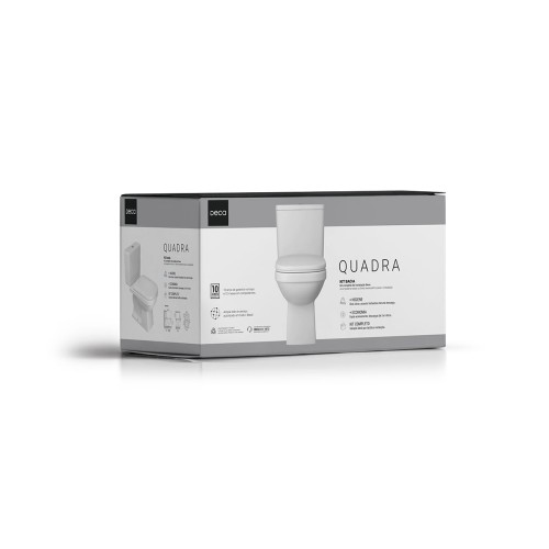 Kit Completo Bacia C/ Caixa Acoplada Quadra Branco