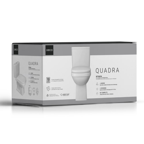 Kit Completo Bacia C/ Caixa Acoplada Quadra Branco