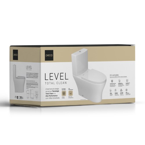 Kit Completo Deca Bacia com Caixa Acoplada Nova Level Branco