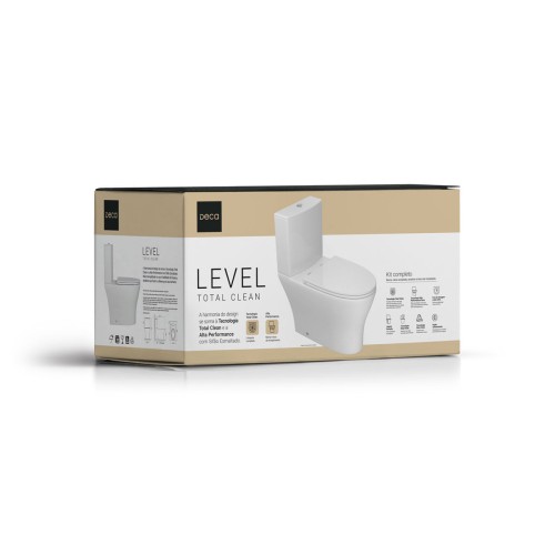Kit Completo Deca Bacia com Caixa Acoplada Nova Level Branco