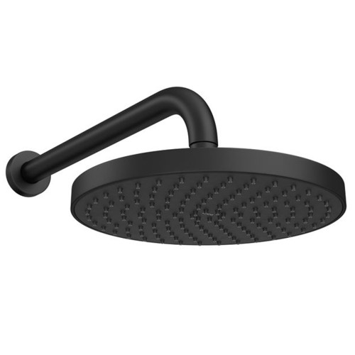 Chuveiro Redondo de Parede Black Matte