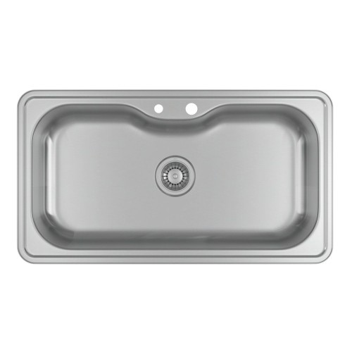 Cuba de Cozinha Retangular Deca com Deck 80x40cm Facile Inox