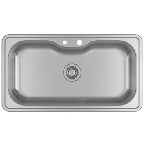 Cuba de Cozinha Retangular Deca com Deck 80x40cm Facile Inox