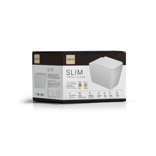Kit Completo Deca Bacia Convencional Slim Total Clean Branco