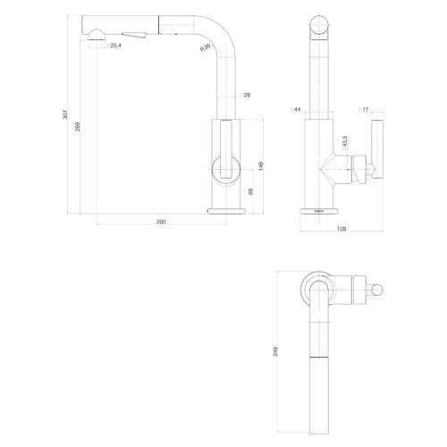 Misturador Monocomando Deca para Cozinha Bica Alta Interna Beta Cromado