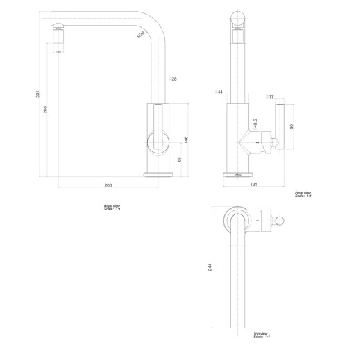 Misturador Monocomando Deca de Mesa Bica Alta para Cozinha Beta Cromado