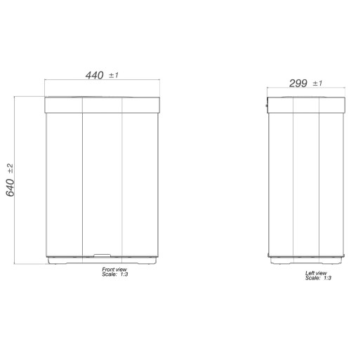 Lixeira com Sensor Deca 50l Inox - 1007.Qua.50.Inx