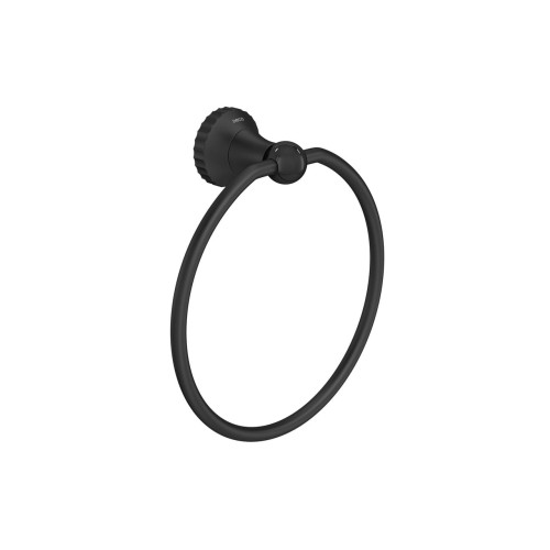Porta Toalha Argolado Pérola Black Matte-2050.Bl108.Mt