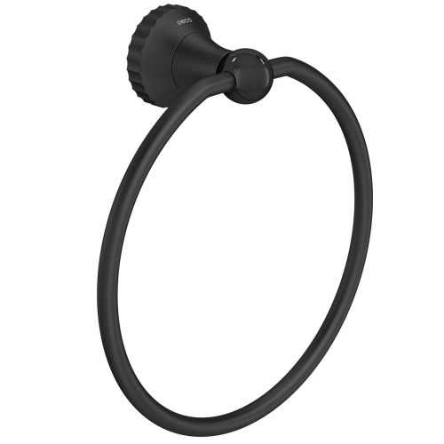Porta Toalha Argolado Pérola Black Matte-2050.Bl108.Mt