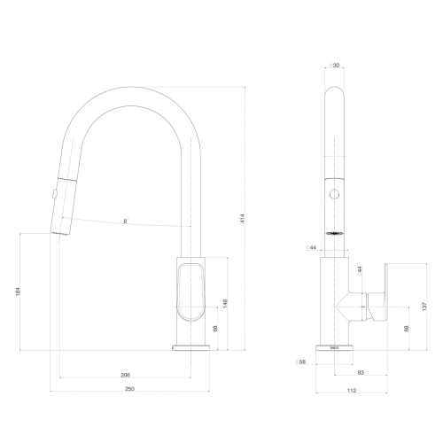 Misturador Monocomando de Mesa para Cozinha Cromado - 2256.C26.F.Int