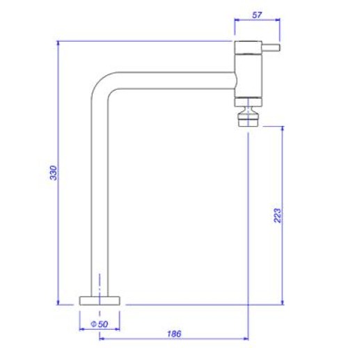 Torneira Deca de Mesa Bica Móvel de 90 Graus para Cozinha Link Cromado
