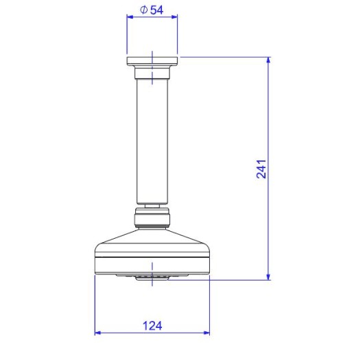 Chuveiro Deca de Teto com Tubo Acqua Plus Cromado
