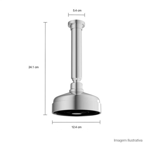 Chuveiro Deca de Teto com Tubo Acqua Plus Cromado