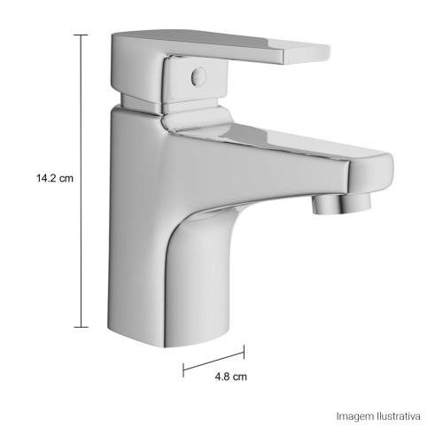 Misturador Monocomando Deca de Mesa Bica Baixa para Lavatório Level Cromado