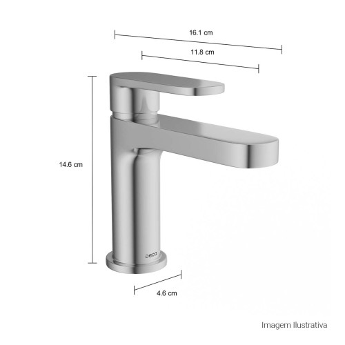 Misturador Monocomando Deca de Mesa Bica Baixa para Lavatório Drop Cromado