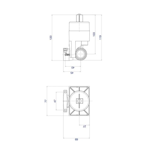 Base Monocomando de Chuveiro para Baixa e Alta Pressão