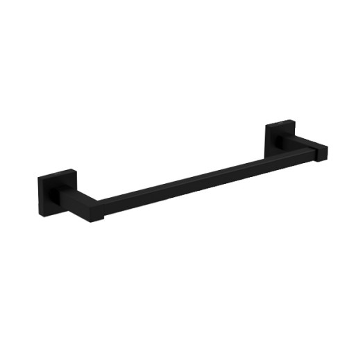 Porta Toalha Barra 30cm Quadratta Black Matte