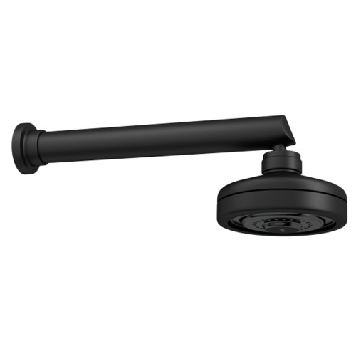 Chuveiro com Tubo Reto de Parede Acqua Plus Black Matte