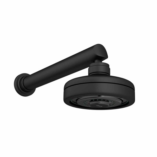 Chuveiro com Tubo Reto de Parede Acqua Plus Black Matte