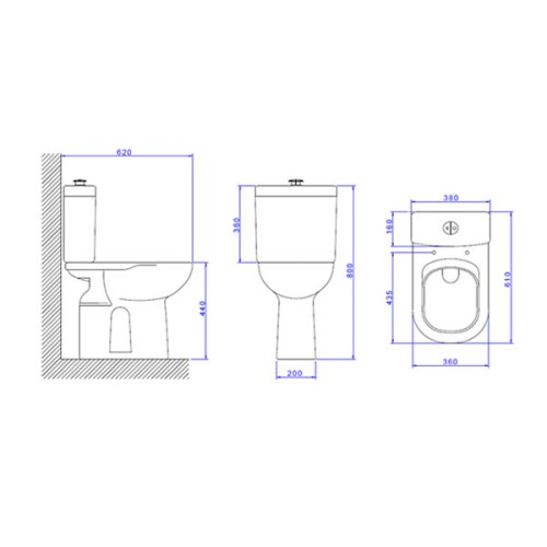 Bacia para Caixa Acoplada Deca Vogue Plus Conforto Branco