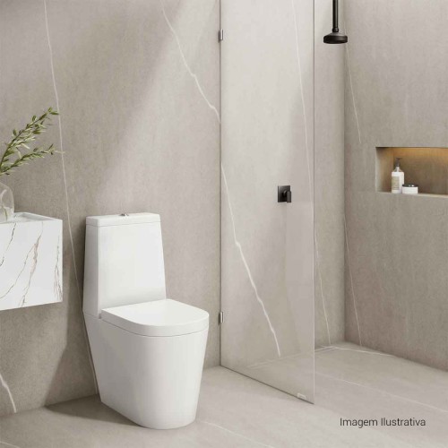 Chuveiro com Tubo de Teto Acqua Plus Black Matte
