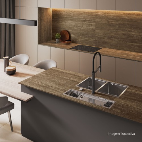 Calha Organizadora Deca para Cozinha em Inox com Sistema de Escoamento Inox