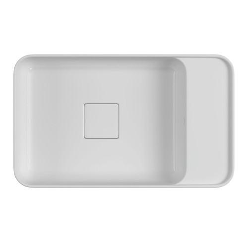 Cuba Suspensa Retangular com Mesa à Direita Deca 30x50cm Branco Slim