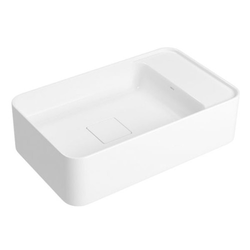 Cuba Suspensa Retangular com Mesa à Direita Deca 30x50cm Branco Slim
