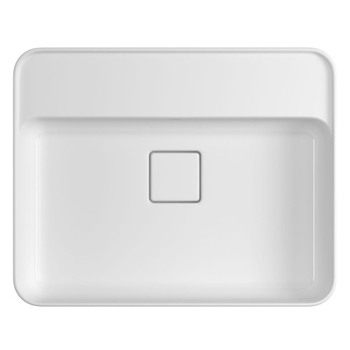 Cuba Retangular de Semiencaixe 50cm com Deck Branco