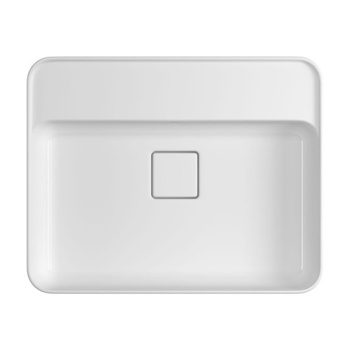 Cuba Retangular de Semiencaixe 50cm com Deck Branco