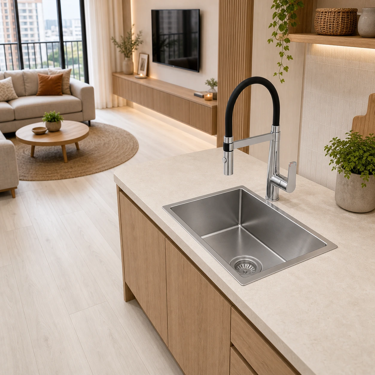 Apartamento amadeirado aconchegante