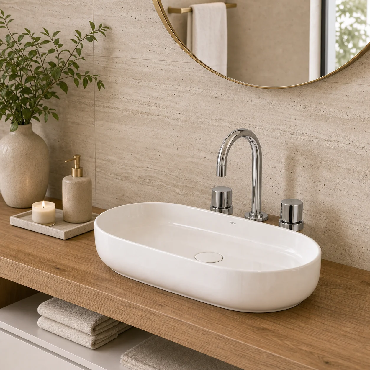 Banheiro spa em travertino